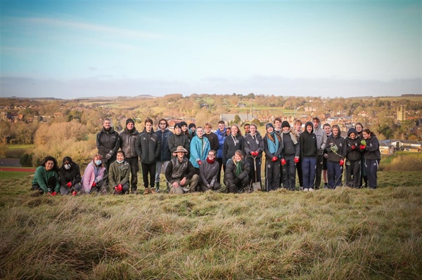 Sixth Formers join forces planting trees for the Queen's Green Canopy